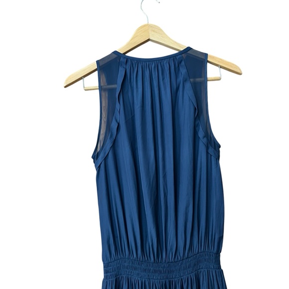Ramy Brook Blue Satin Quinn Dress Sleeveless Size Small - Picture 11 of 14